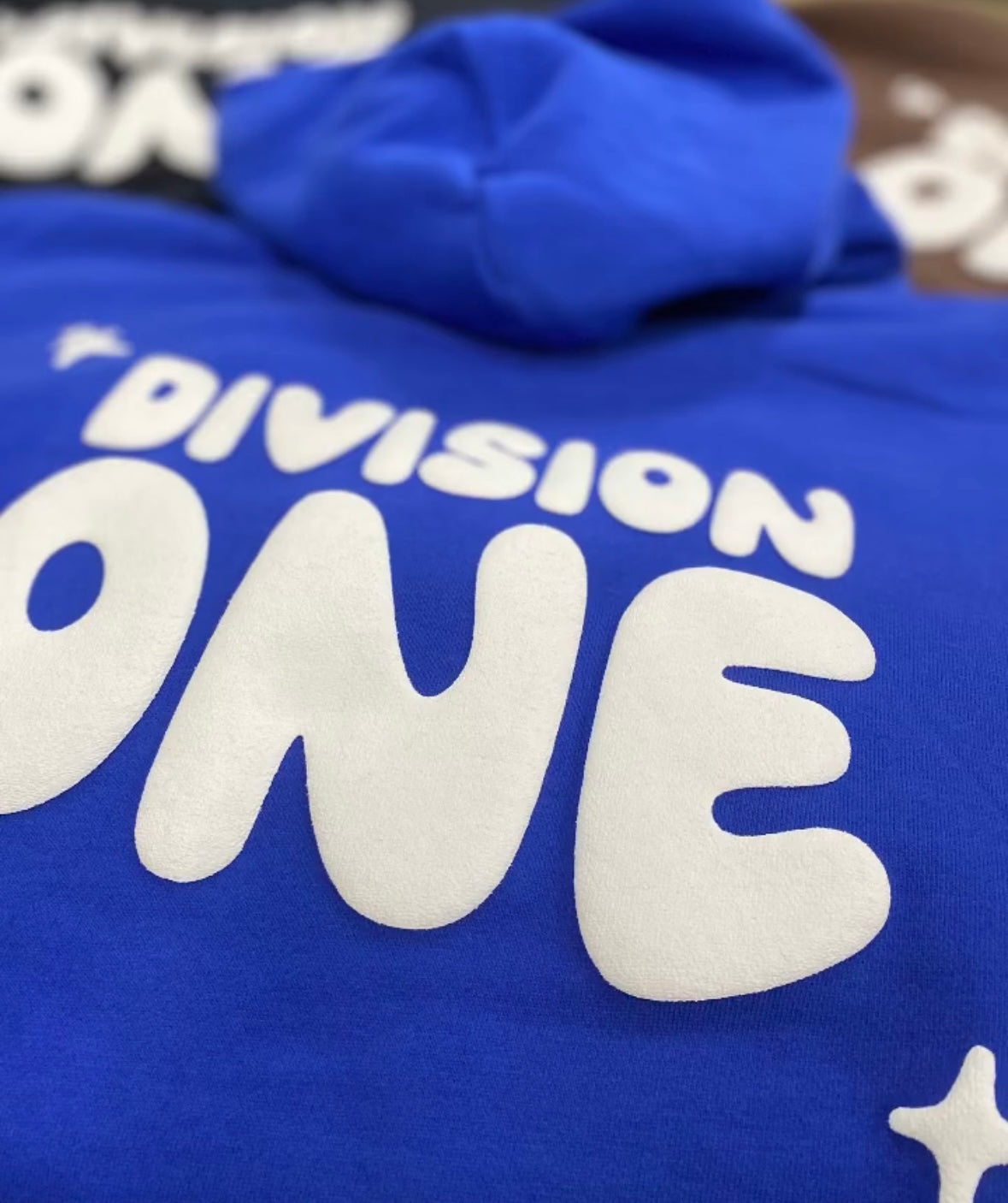 Royal Blue Puff Print Hoodie